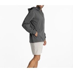 Free Fly Cloudshield Rain Jacket Mens Large Gray Windbreaker Hooded Full Zip NWT